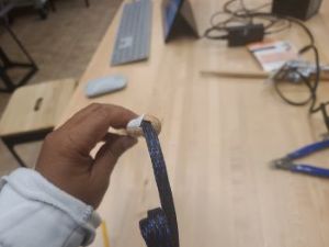 picture of wire coming from stick